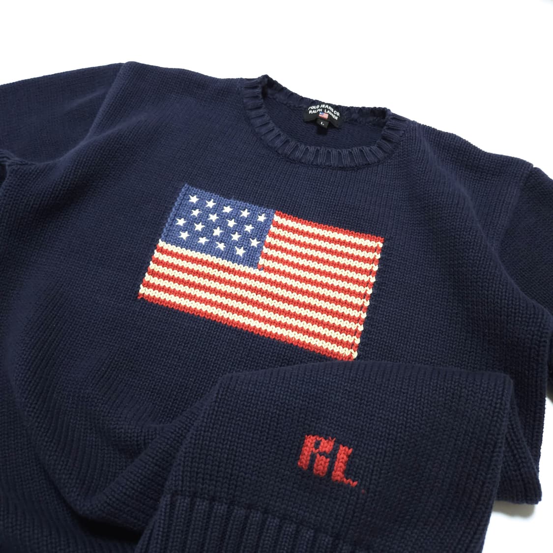90s 폴로 진스 랄프로렌 성조기 니트 스웨터 상품이미지2