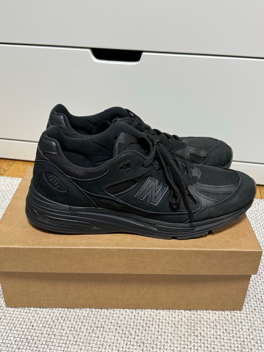 [300]뉴발란스X스톤아일랜드 991v2 메이드 인 UK 블랙 상품이미지5