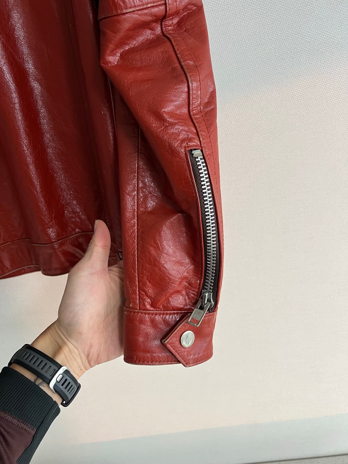 70년대 쇼트 오리지널 빈티지 레더 트러커자켓 상품이미지6