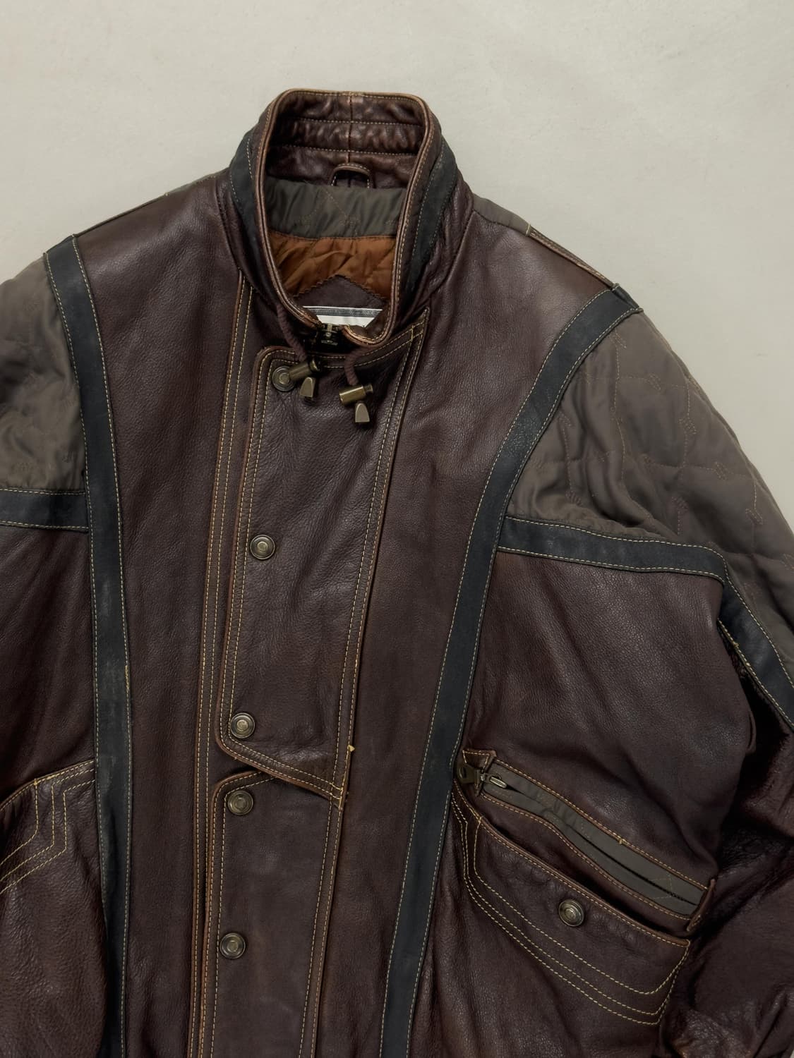 VIA NUOVA PELLE 레더 블루종 상품이미지3