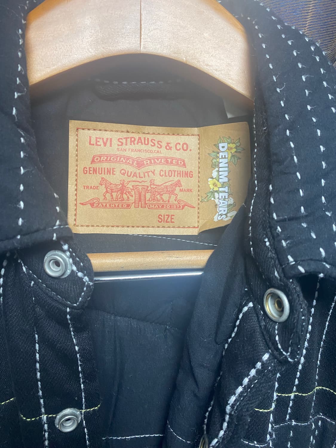 데님티어스 피스 패치워크 패디드자켓 상품이미지3