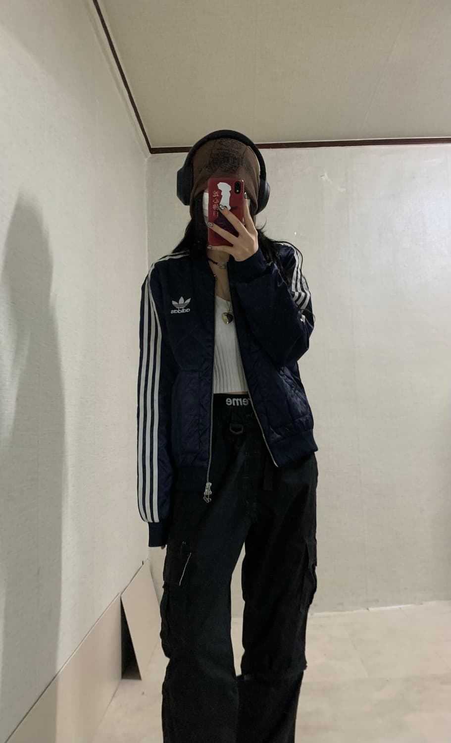 navy quilting padded jumper 상품이미지6