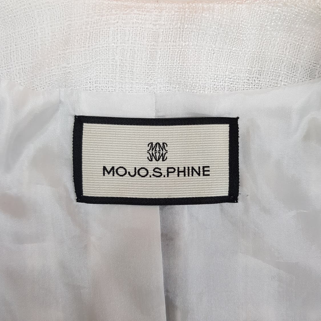 모조에스핀 2023 체크 트위드 노카라 자켓 S사이즈 상품이미지7