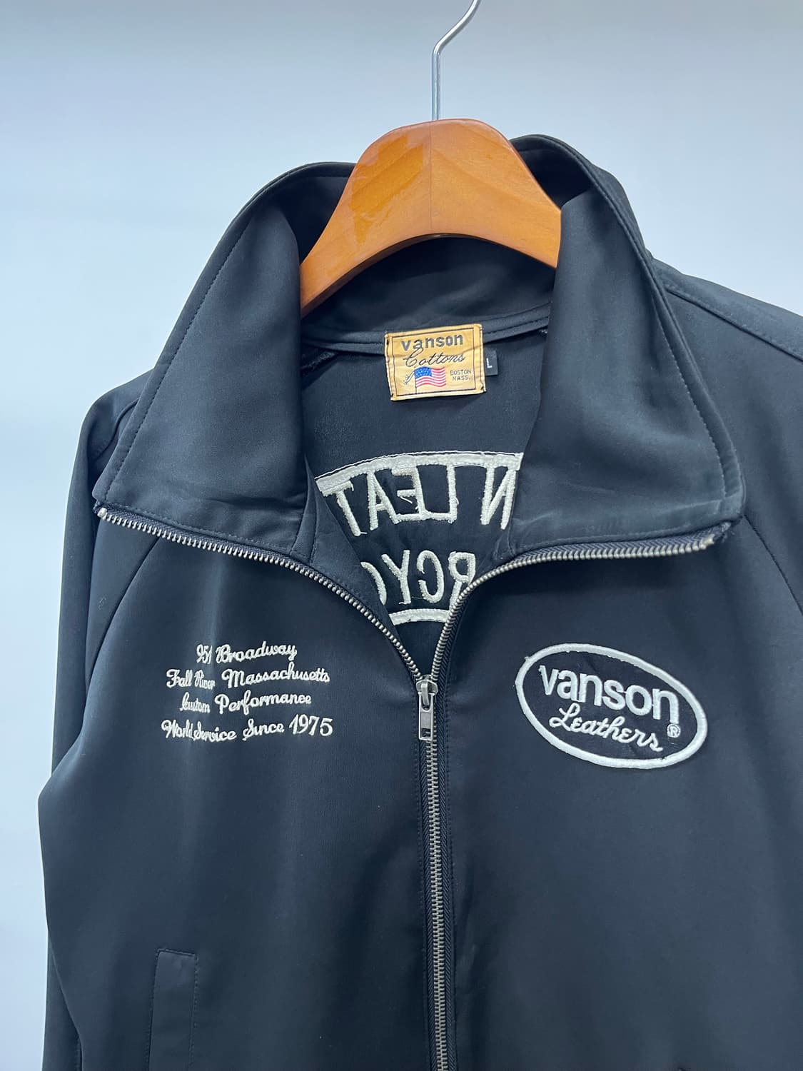 Vanson leather 밴슨 레더 집업 트랙 자켓 상품이미지4