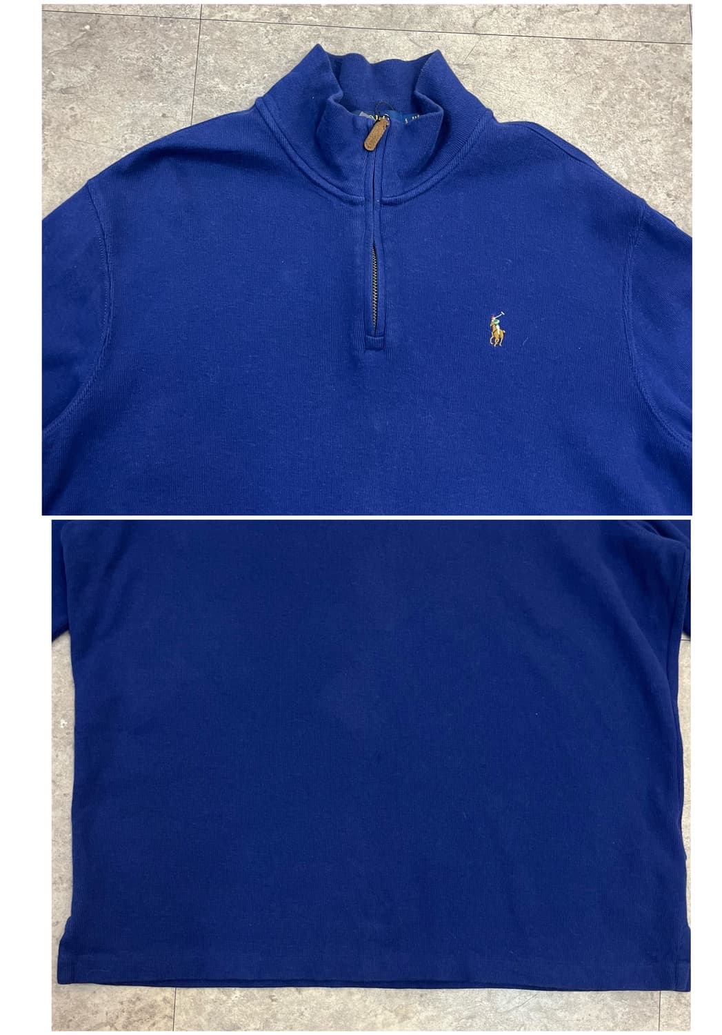 폴로 랄프로렌 반집업 니트 블루 L #csz4163 상품이미지5