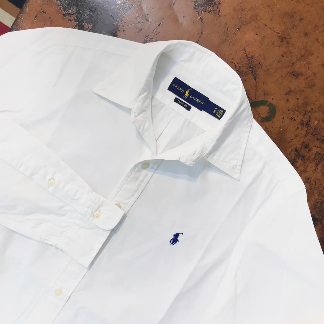 폴로랄프로렌 화이트 긴팔 코튼 셔츠 남성 102 여성 프리사이즈 상품이미지3