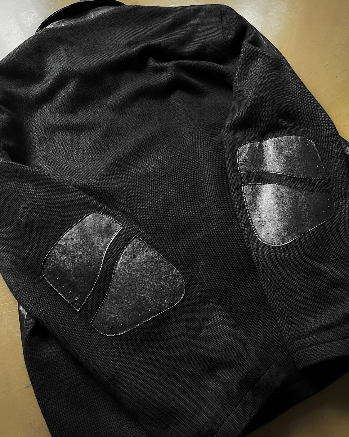 Jhane Barnes Leather Panel Stripe Jacket 상품이미지7