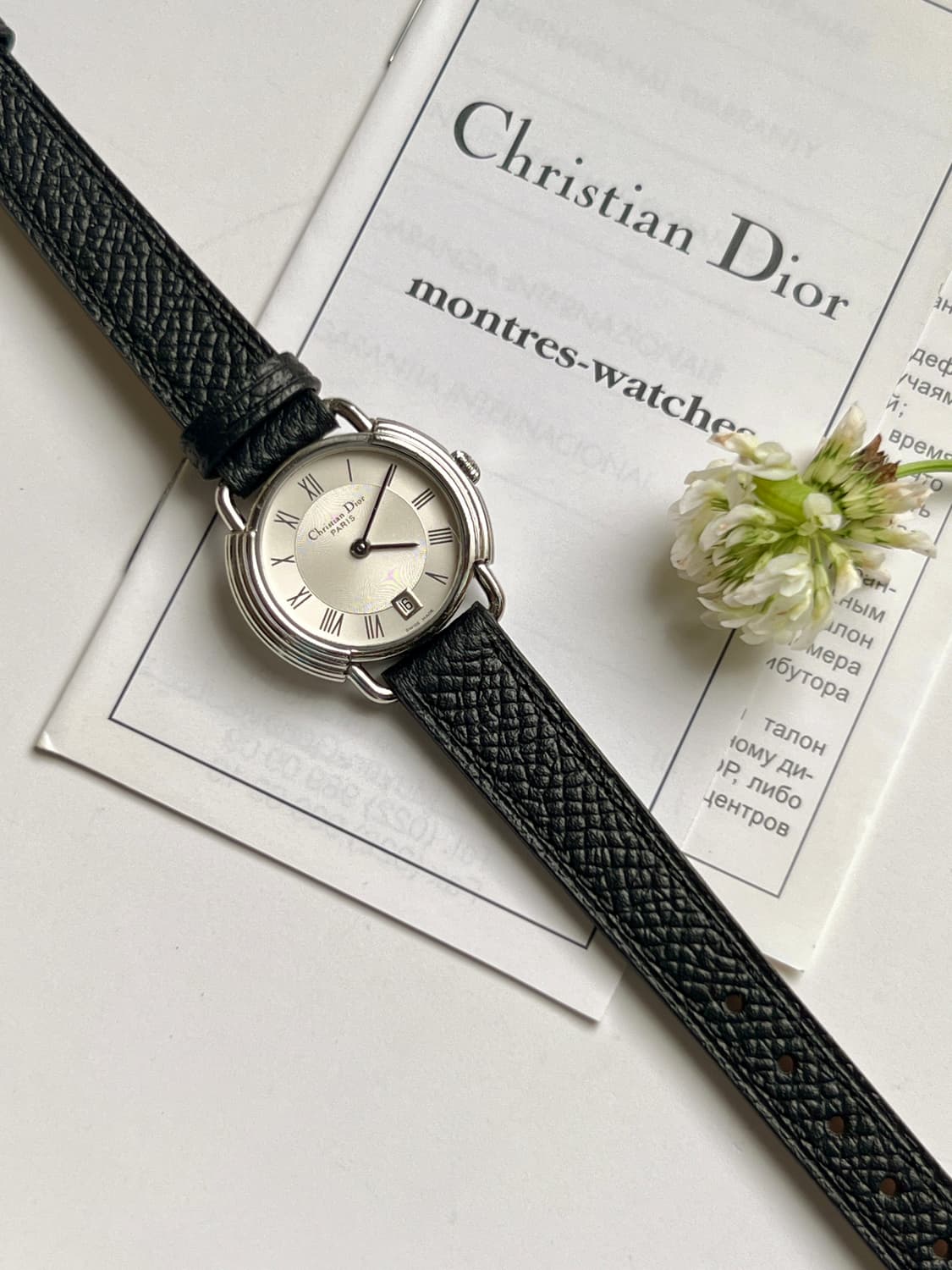 Christian Dior 디올 실버 라운드 데이트 시계 상품이미지1