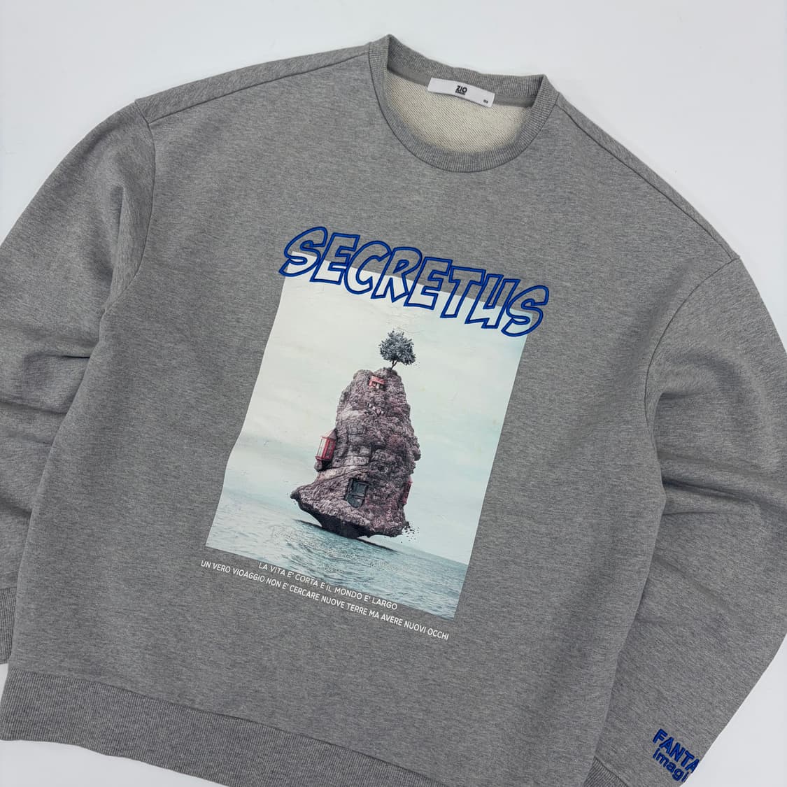 지오송지오 프린팅 맨투맨 그레이 100 상품이미지3