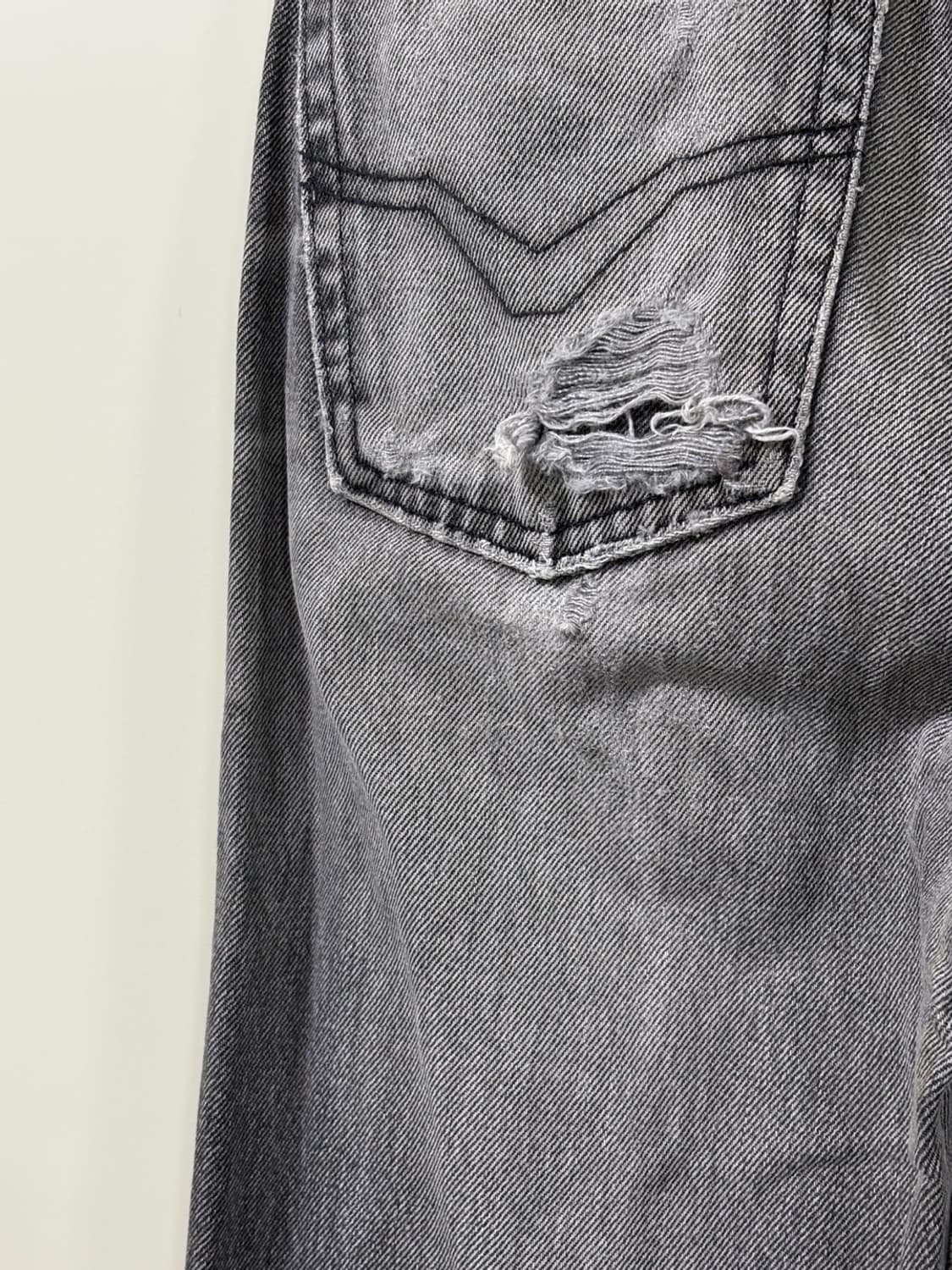 90s USA 할리데이비슨 바이커 흑청 데님 상품이미지8