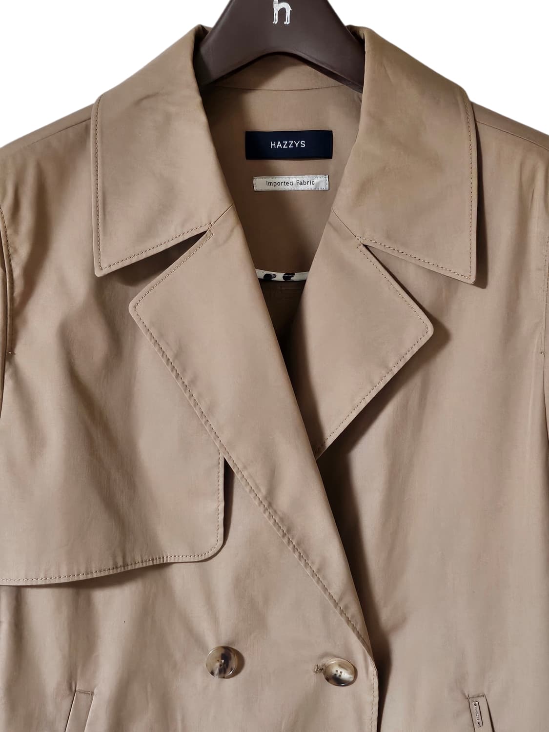 새상품 | 헤지스 여성 카멜베이지 숏 트렌치 55~66 | 간절기 아우터 상품이미지5