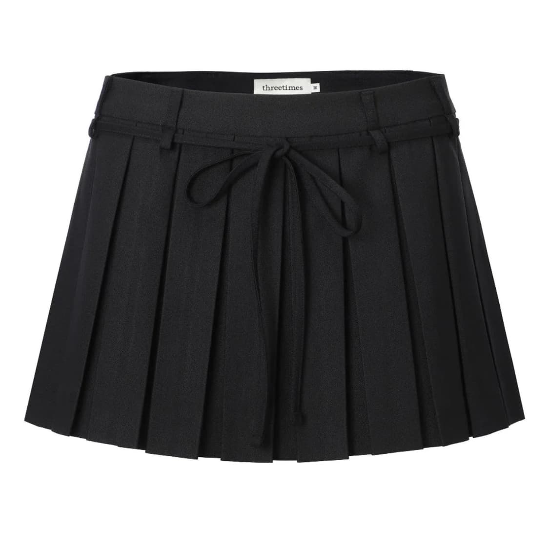 쓰리타임즈 치어리 스커트 블랙 s 상품이미지1