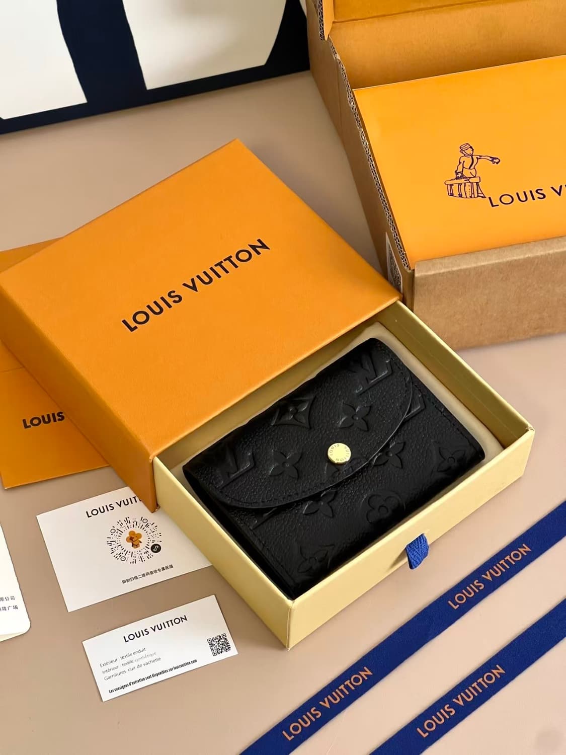 루이비통 로잘리 코인 퍼스 모노그램 블랙 상품이미지8