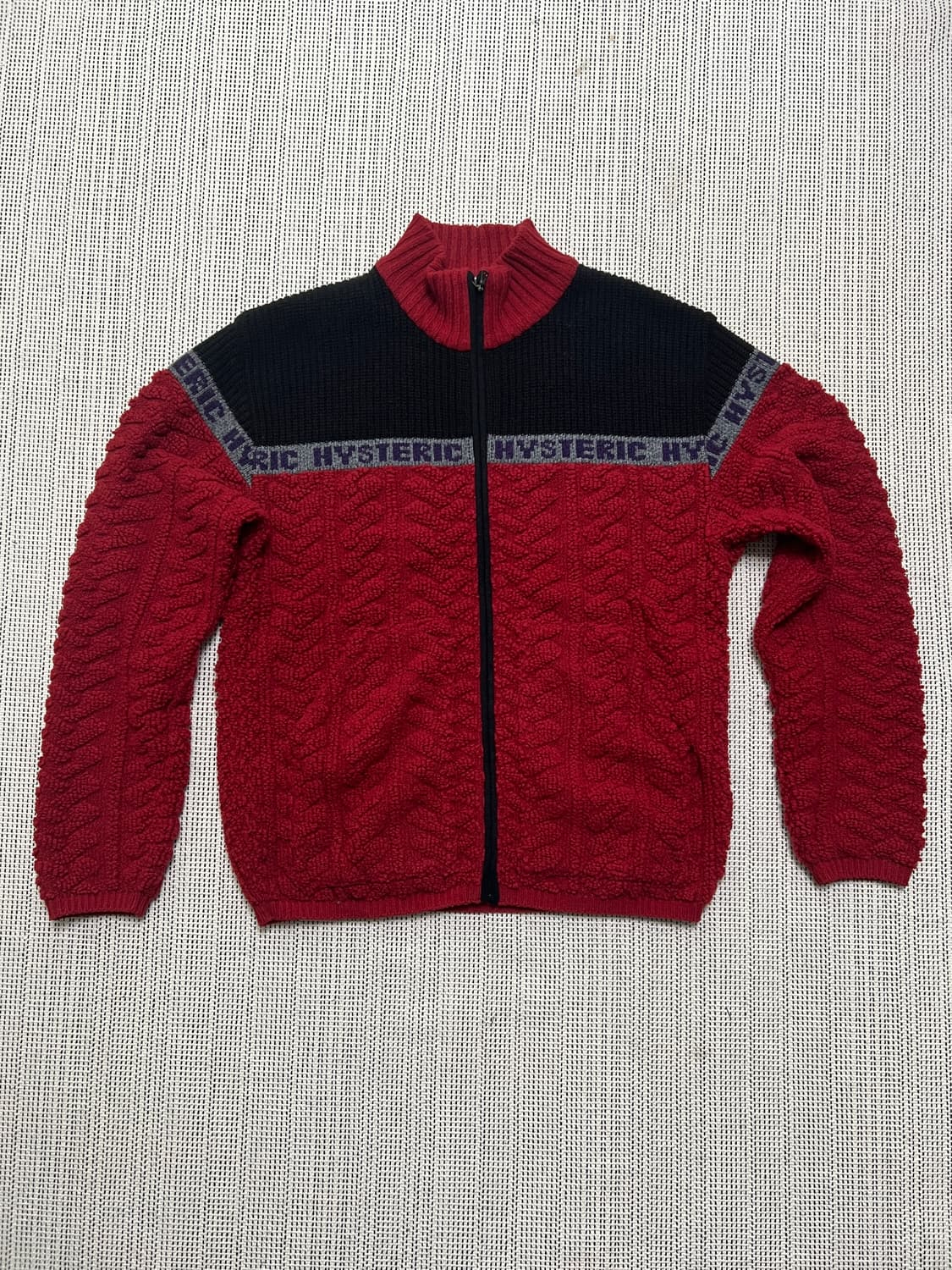 히스테릭글래머 케이블 니트 집업 M 상품이미지1