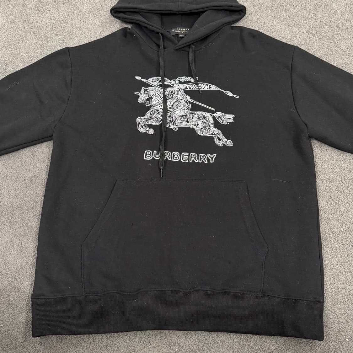 [정품] 버버리 EKD 코튼 후디 블랙 후드티 c1 상품이미지3