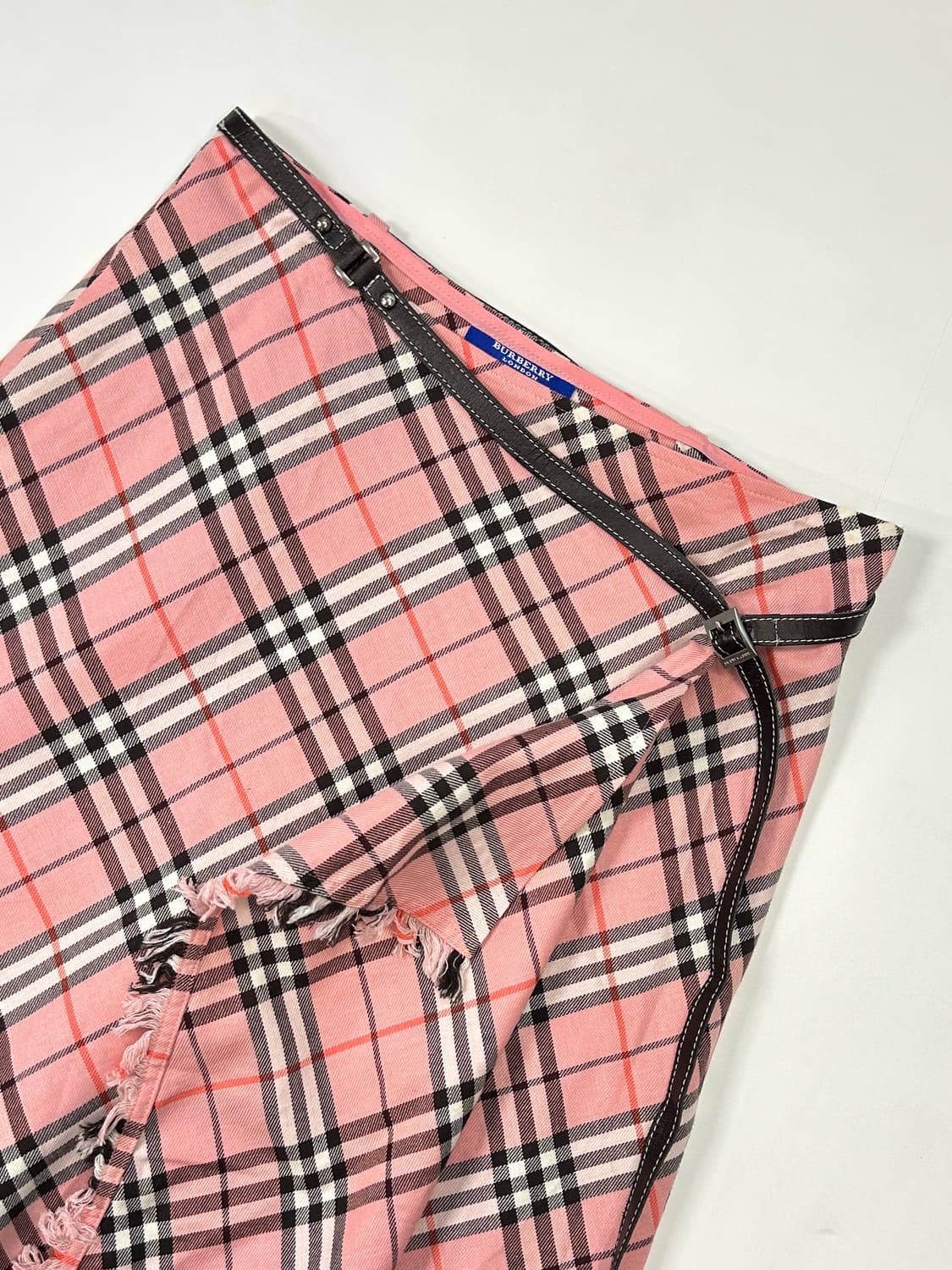 버버리 블루라벨 핑크 노바 체크  랩 스커트 (핑크/36) 상품이미지1