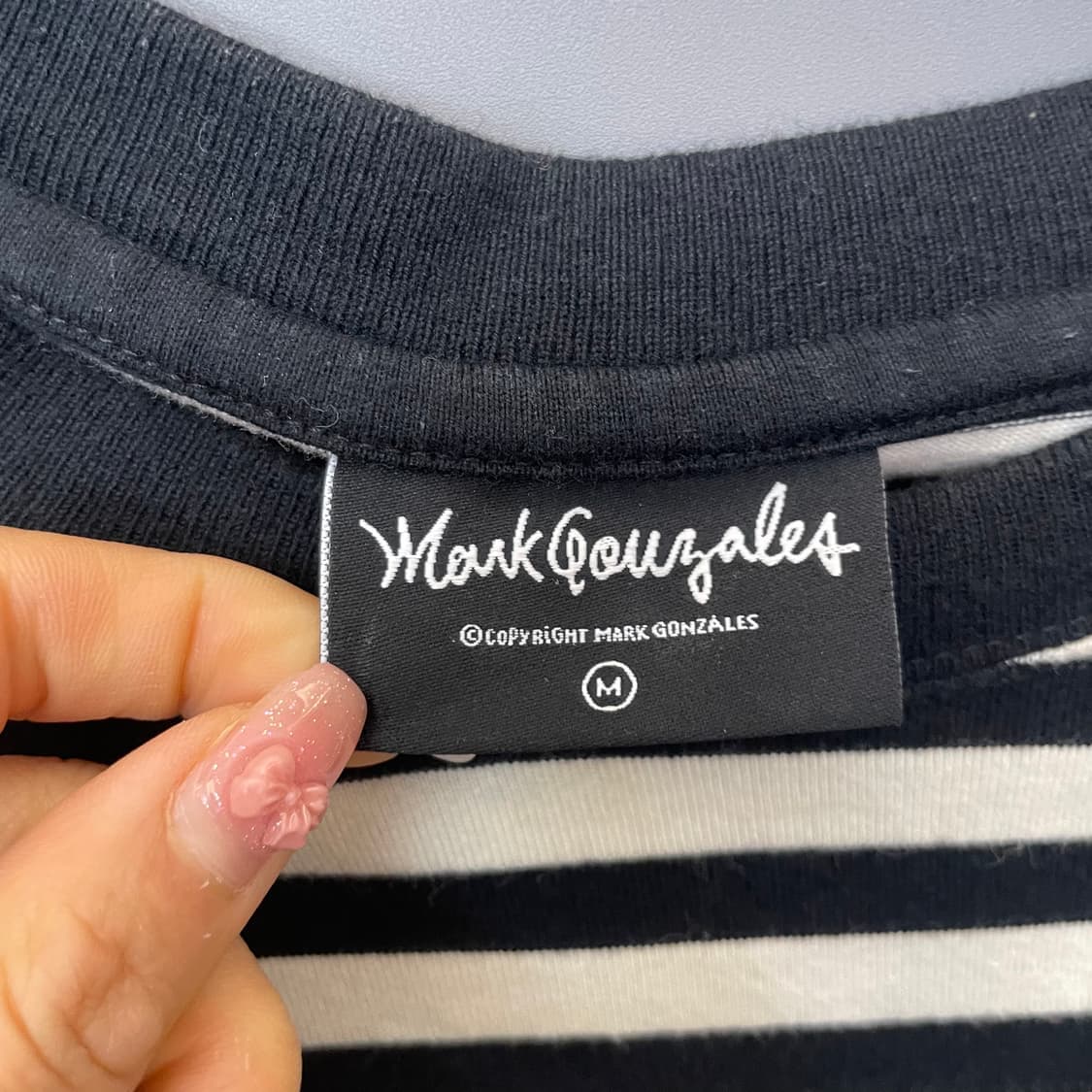 마크곤젤레스 스트라이프 롱슬리브 긴팔 티셔츠 M 상품이미지7