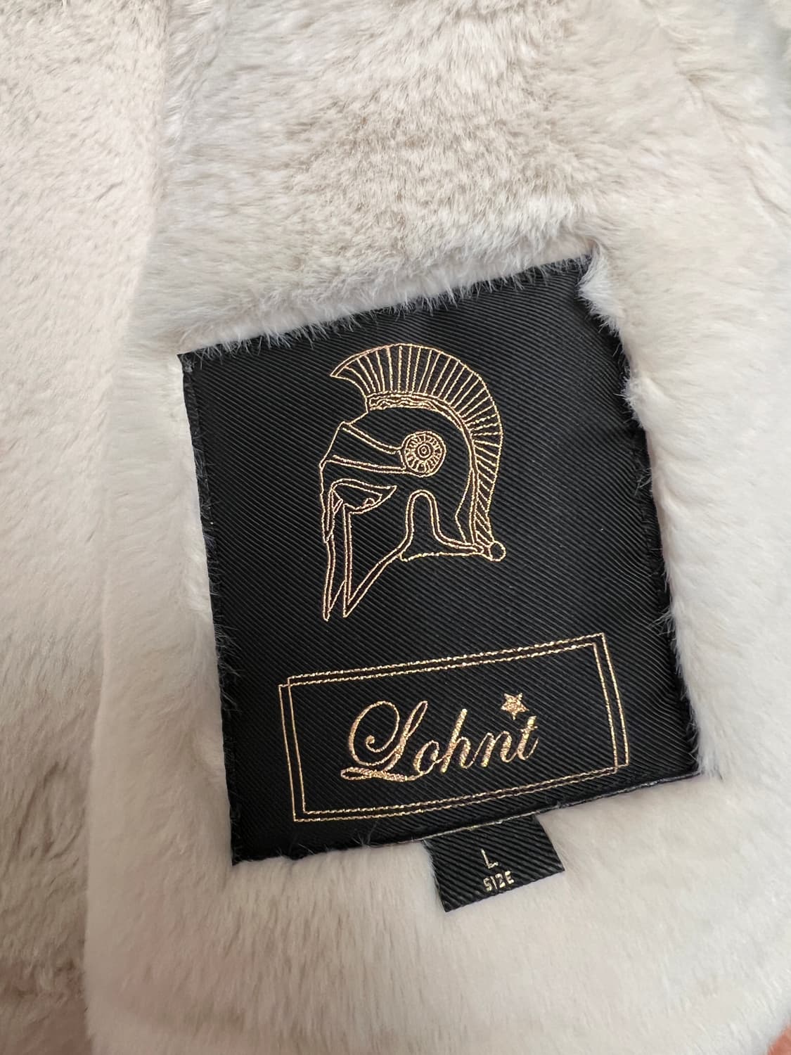 론트 비건레더 무스탕 브라운 L 상품이미지4