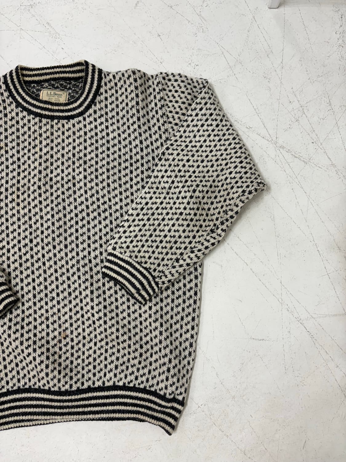 80’s LL Bean Bird eye wool Sweater. 상품이미지7