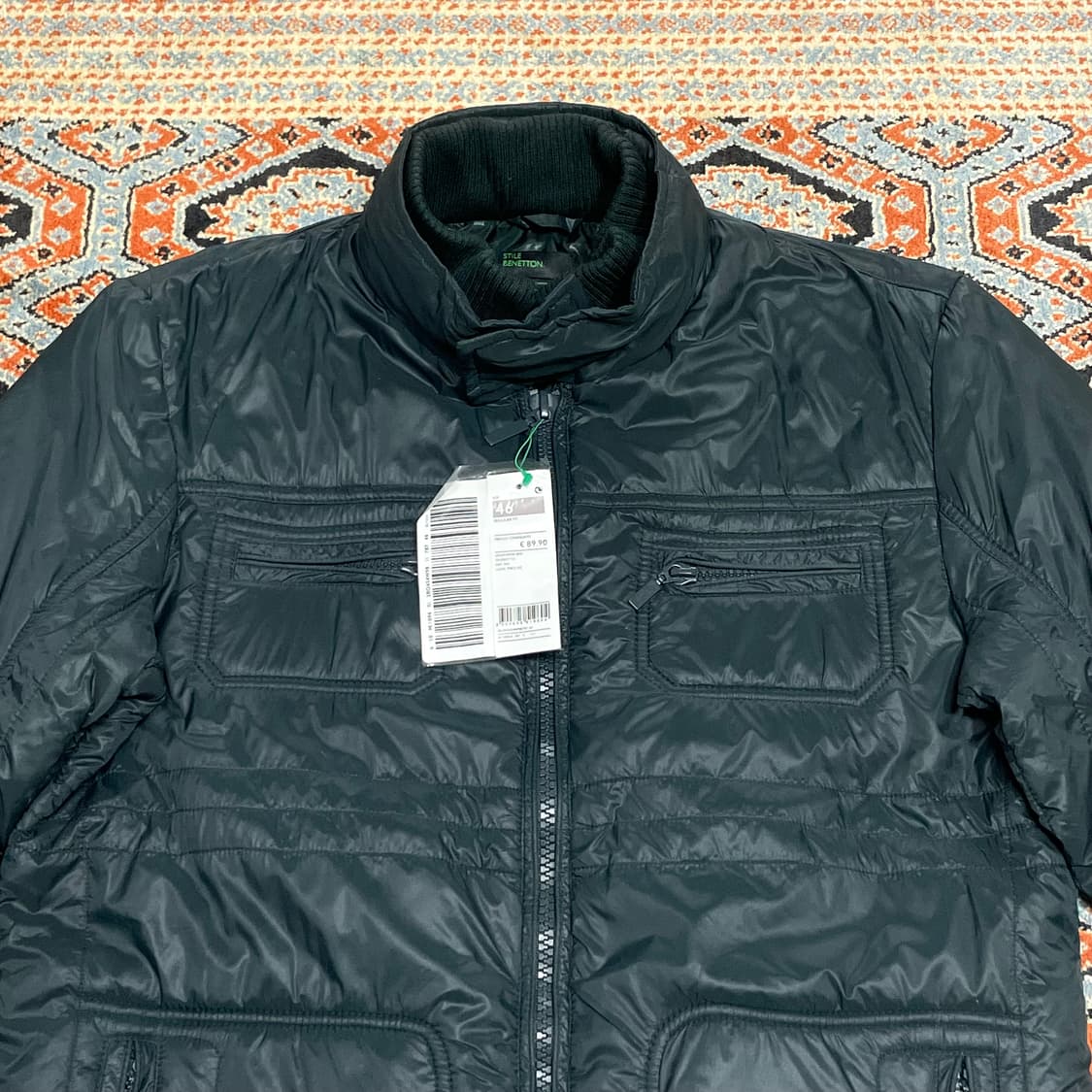  (택있는 새상품)베네통 다크그린 푸퍼자켓 사이즈46 상품이미지2