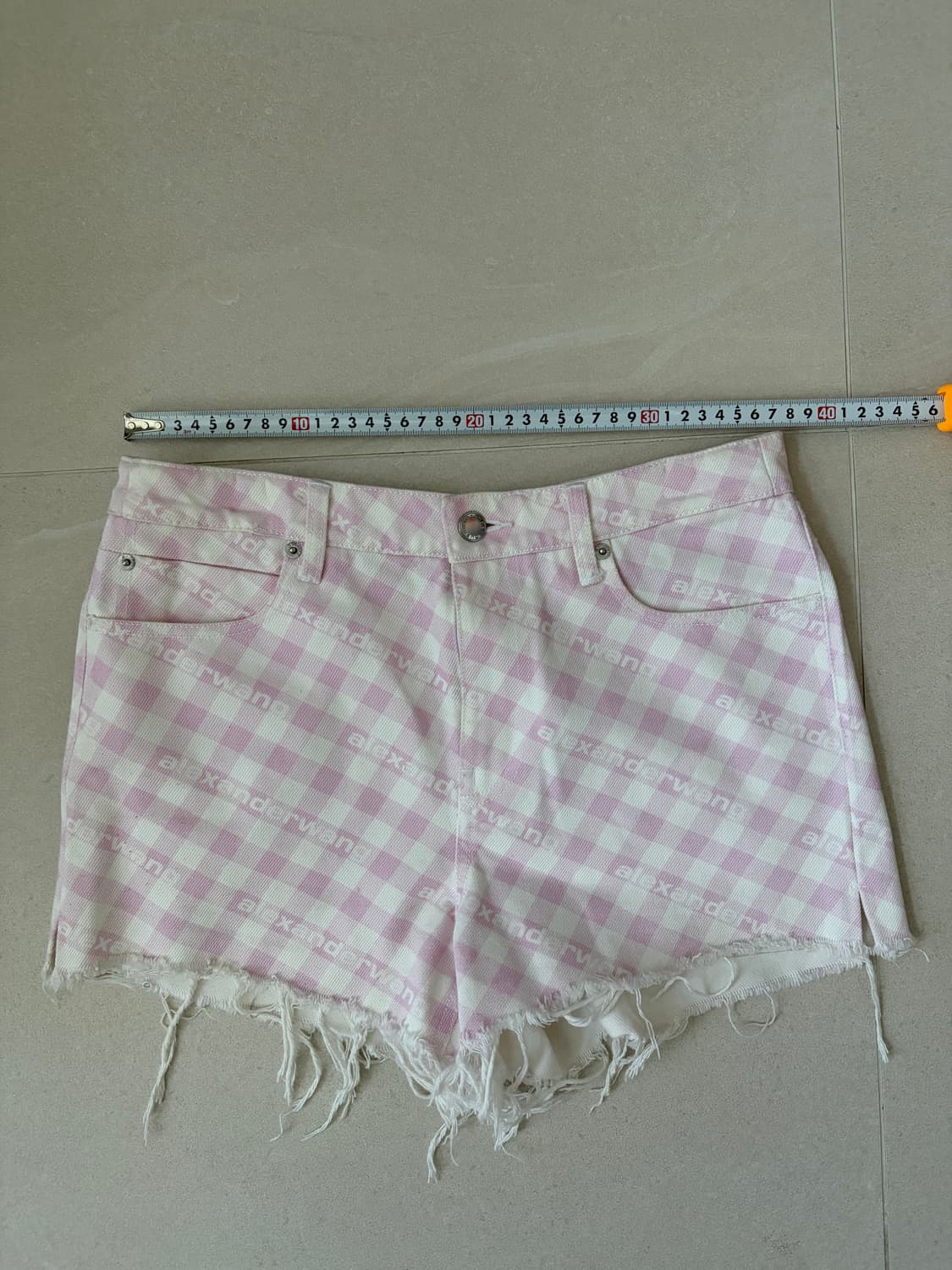 알렉산더왕 핑크 체크 반바지 상품이미지1