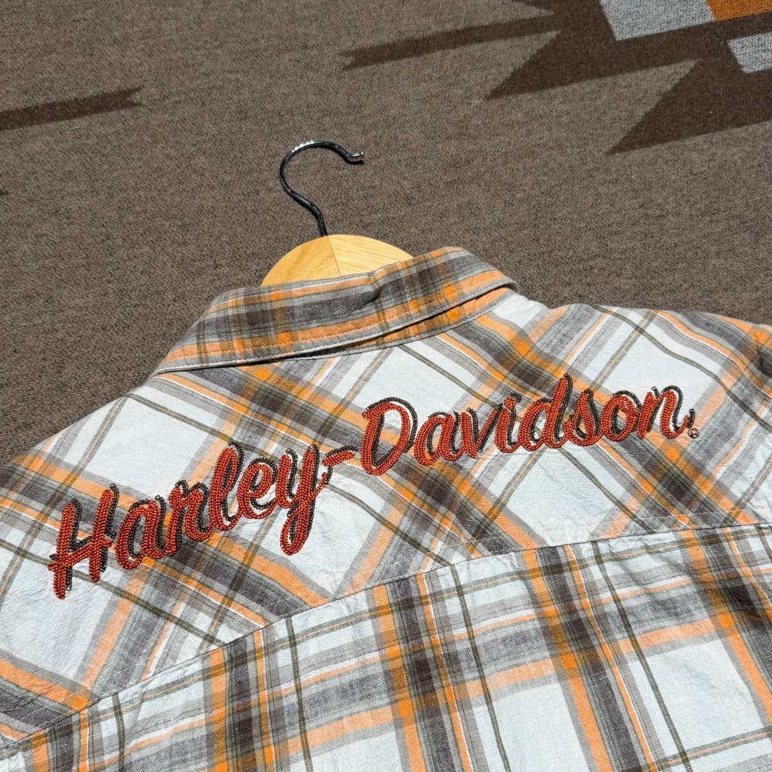 할리데이비슨 린넨 코튼 민소매 셔츠 L 플란넬 상품이미지2