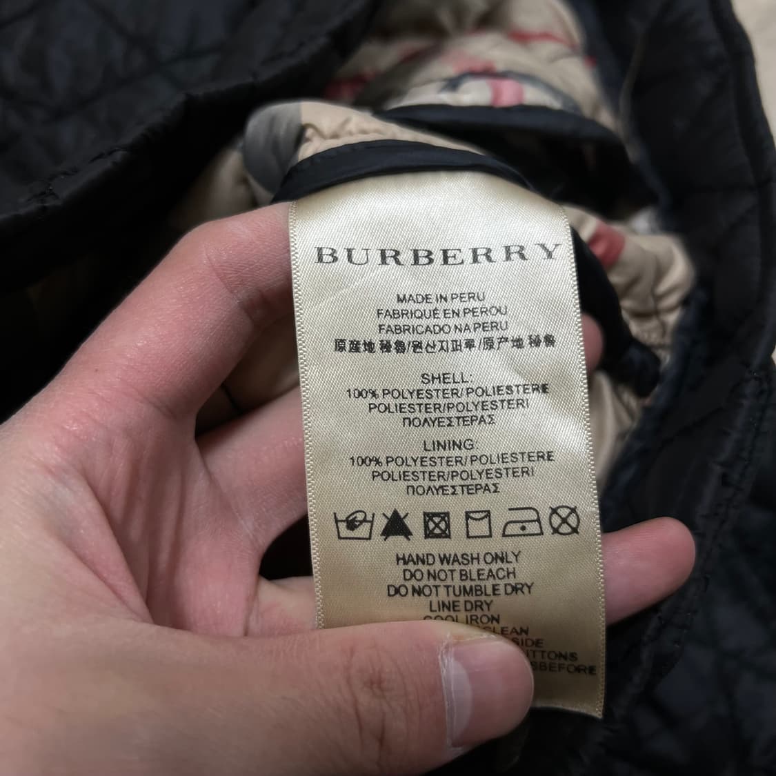 버버리 브릿 여성 노바체크 안감 퀼팅자켓 [블랙] 2XL/110 상품이미지5