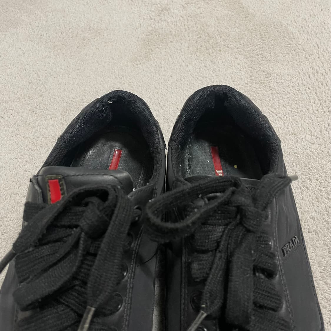 265) 프라다 스포츠 레더 나일론 로고 스니커즈 상품이미지7