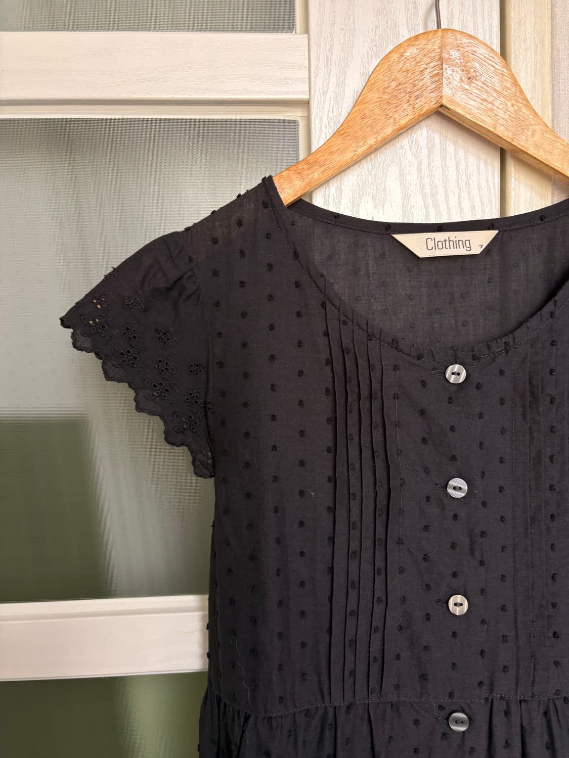 도트 반소매 블라우스 상품이미지2