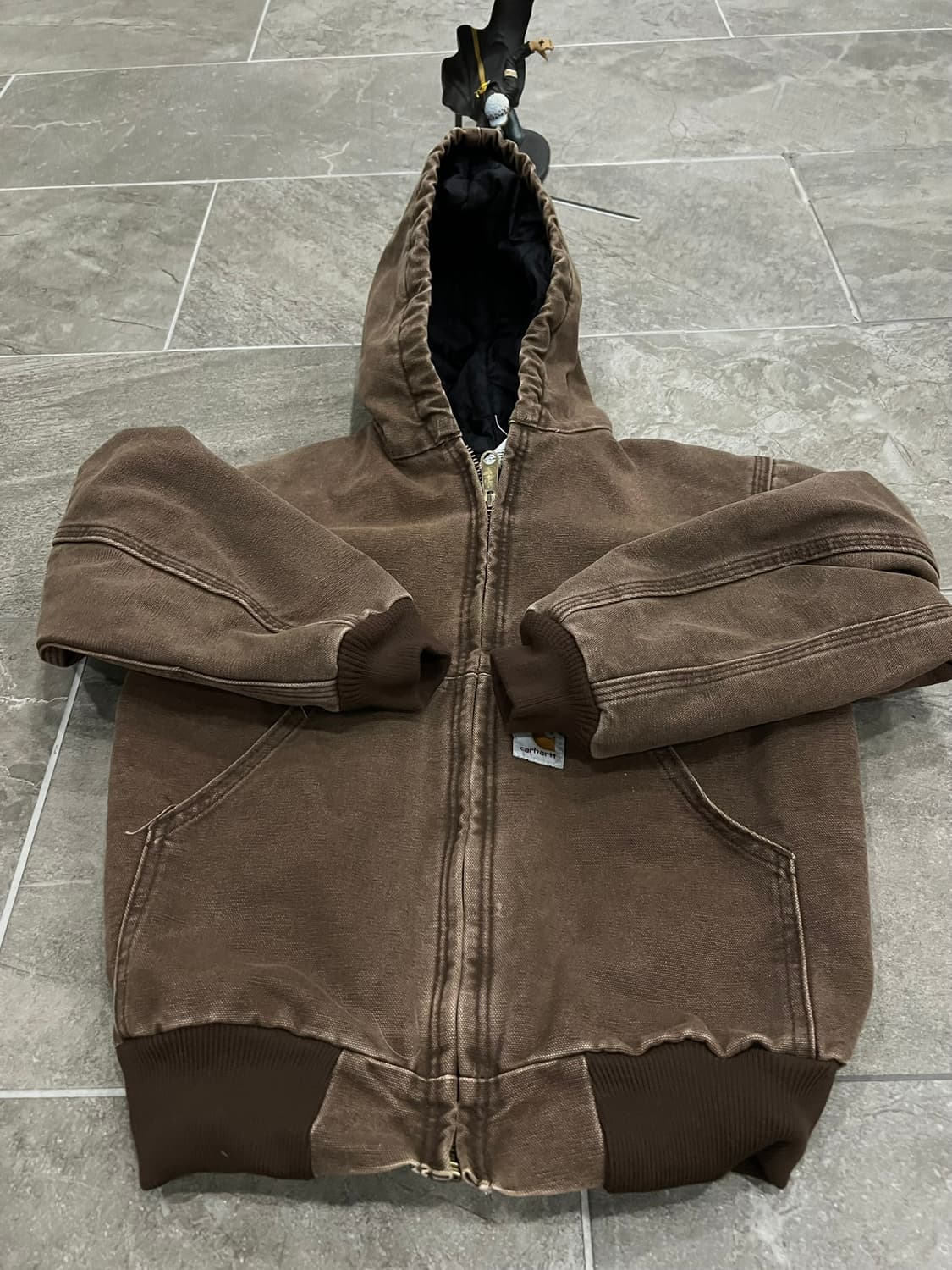 (M) 칼하트 후드 덕 액티브 보이즈 자켓 Y06 CHT 체스트 넛 상품이미지6