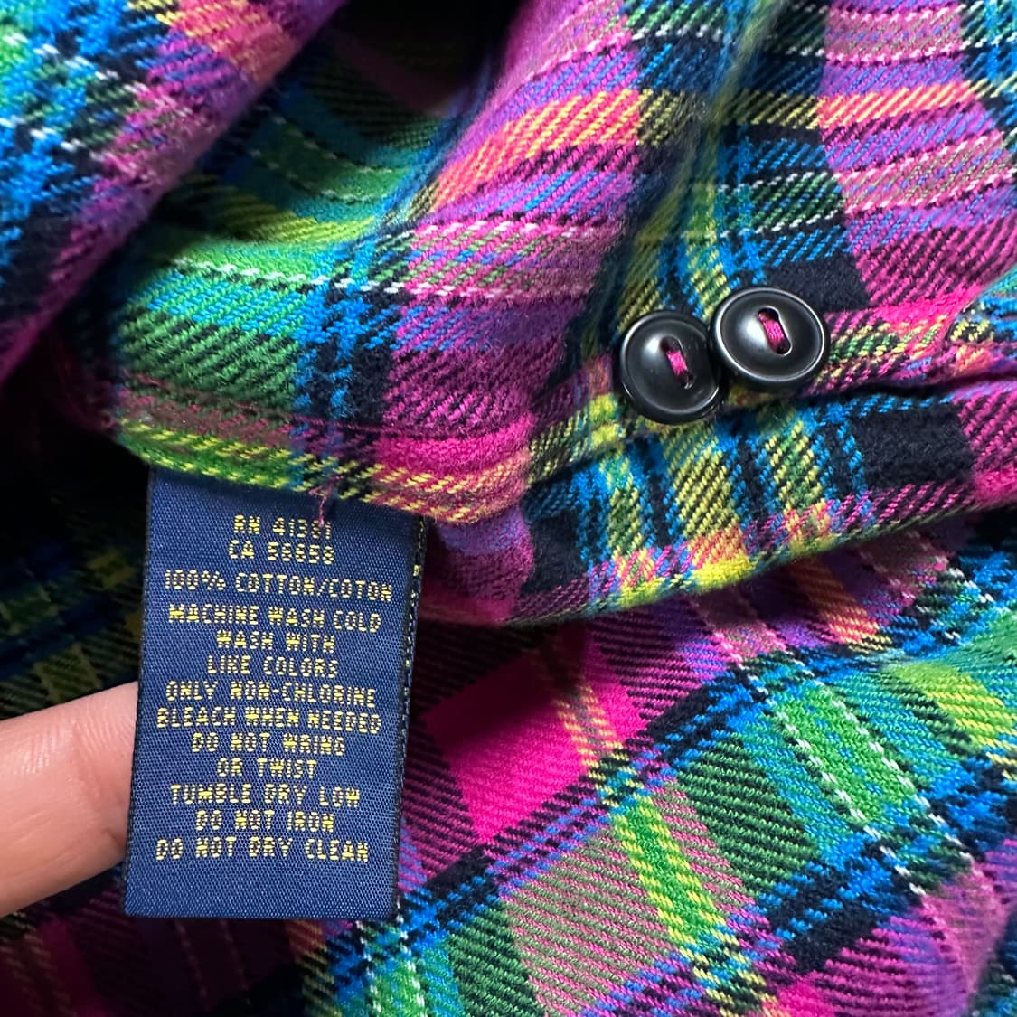 폴로 랄프로렌 체크 투포켓 코튼 셔츠 상품이미지6