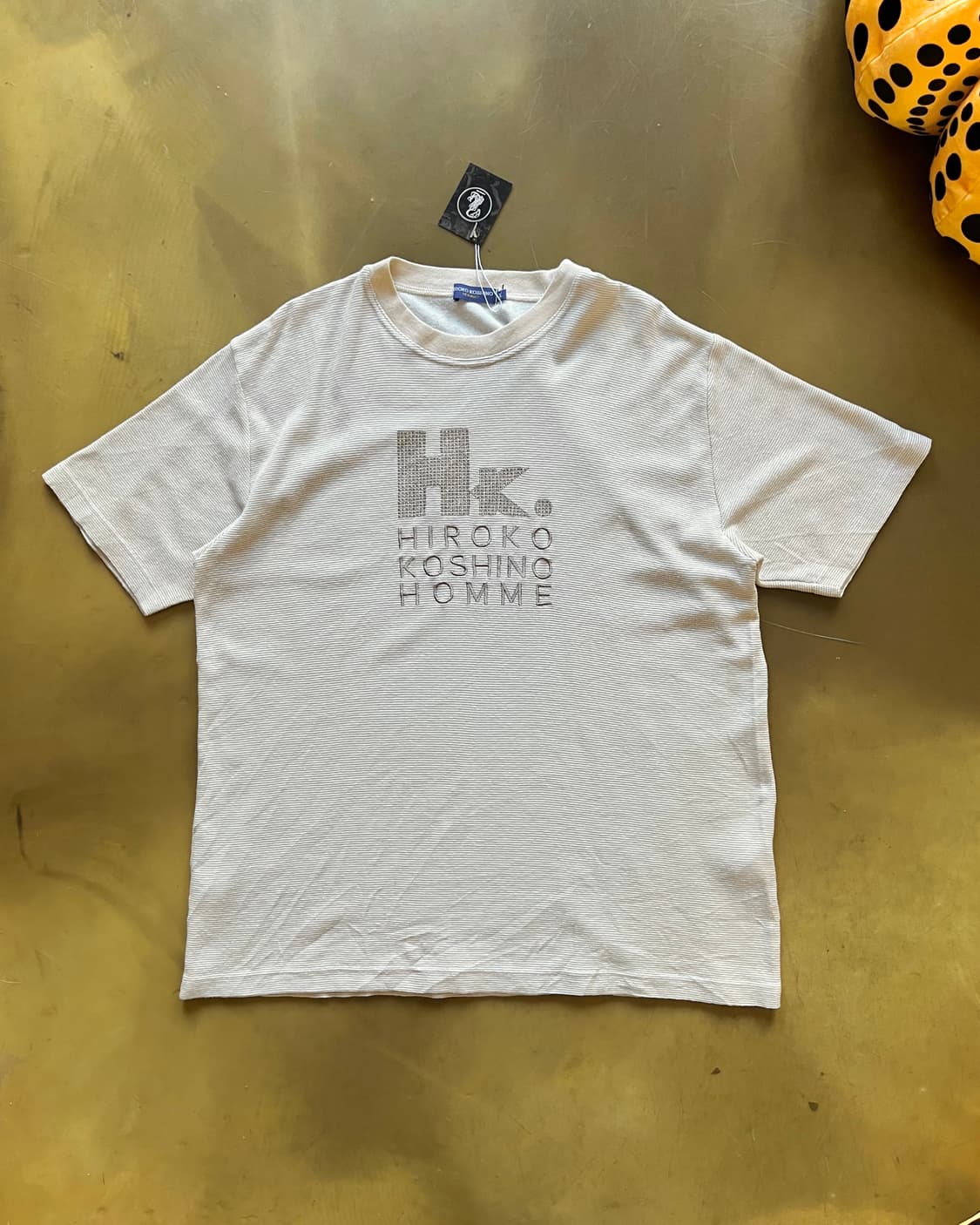 90s HIROKO KOSHINO Waffle 1/2 T-Shirt 상품이미지3