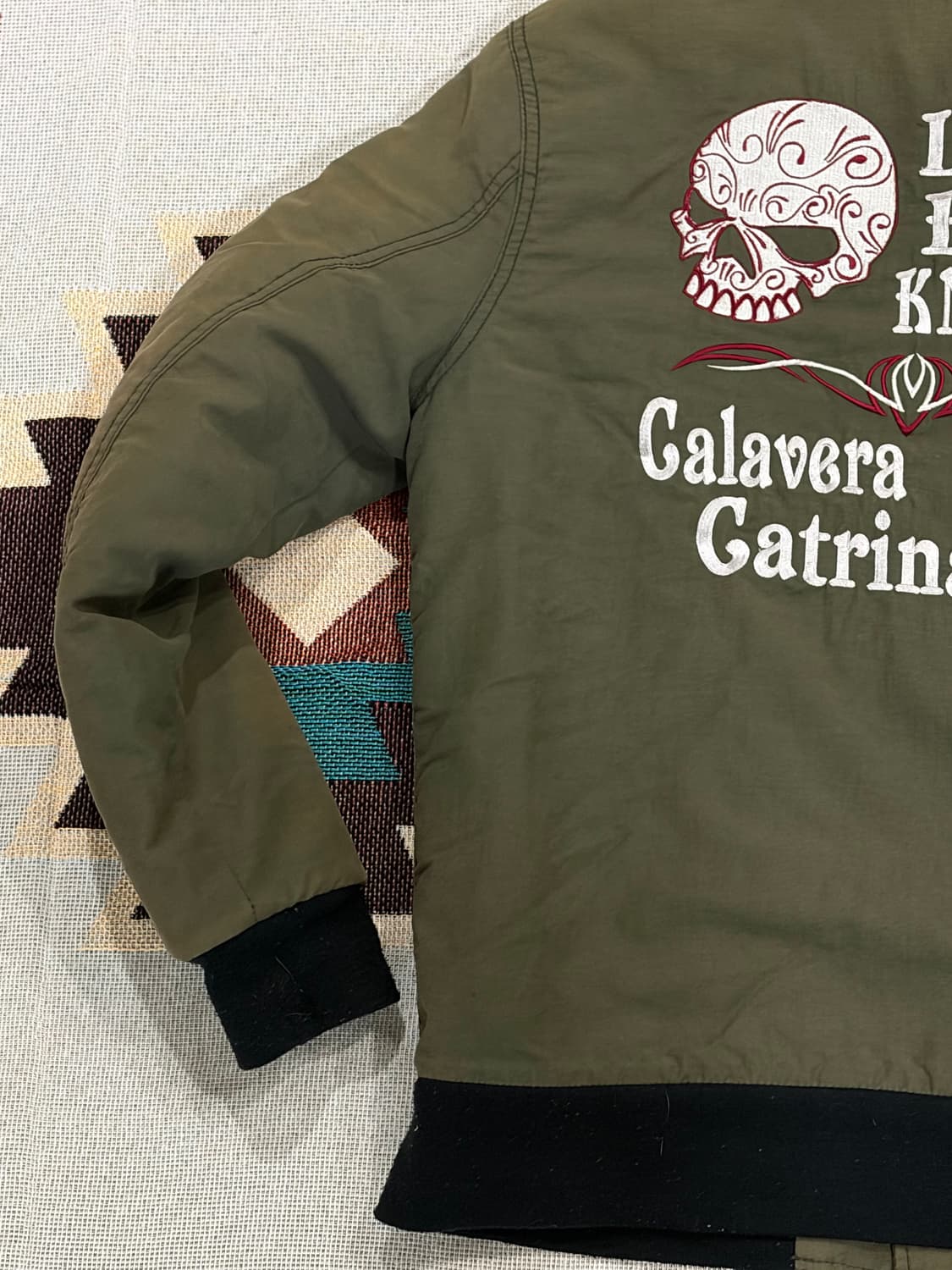 로우블로우너클 체인 스터드 플라이트 바이커 자켓 상품이미지3