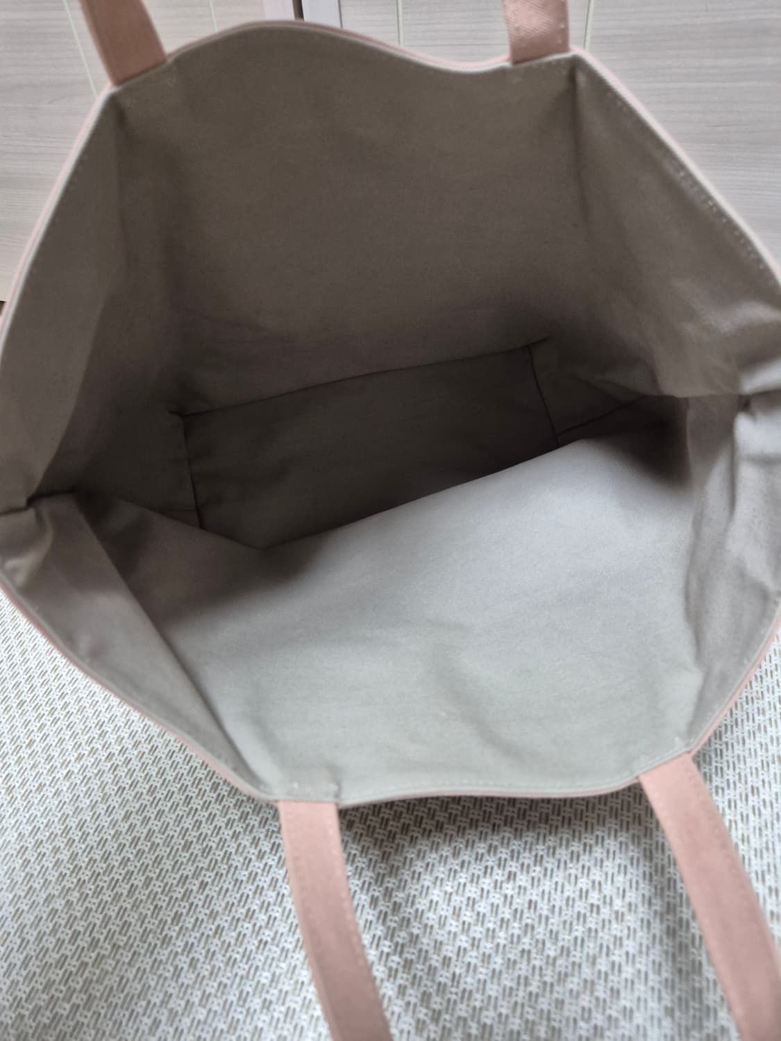 아떼바네사브루노 포켓배색 그랜드 카바스백 캔버스가방 상품이미지7