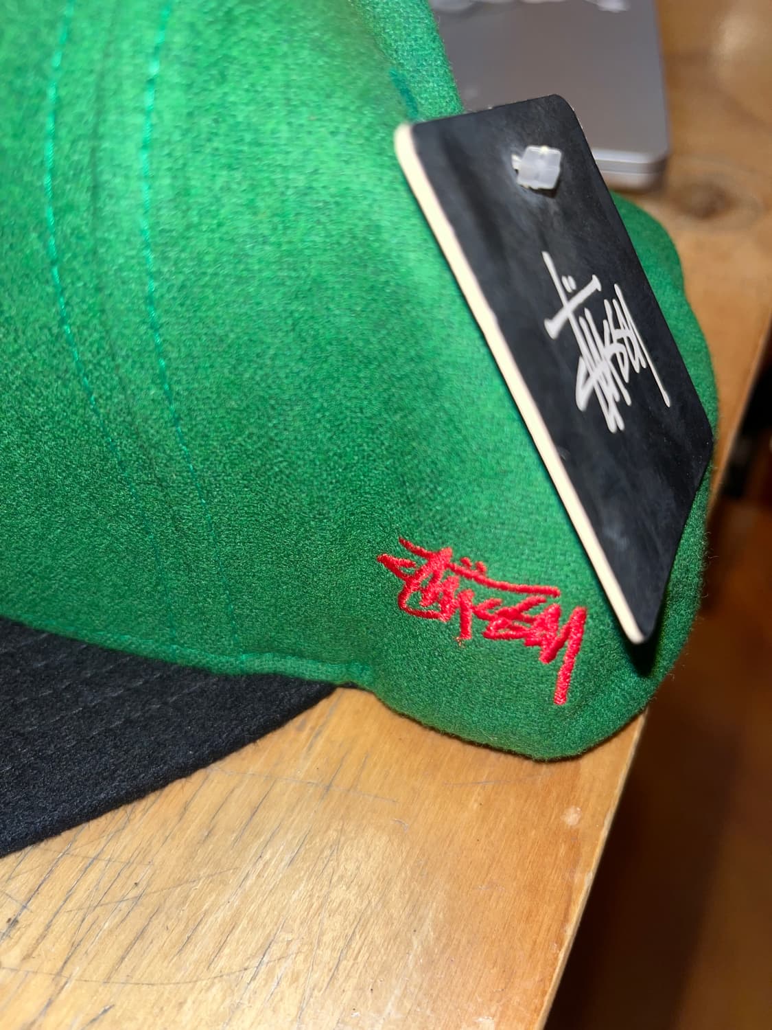 STUSSY 스투시 울 그린 캡 상품이미지3
