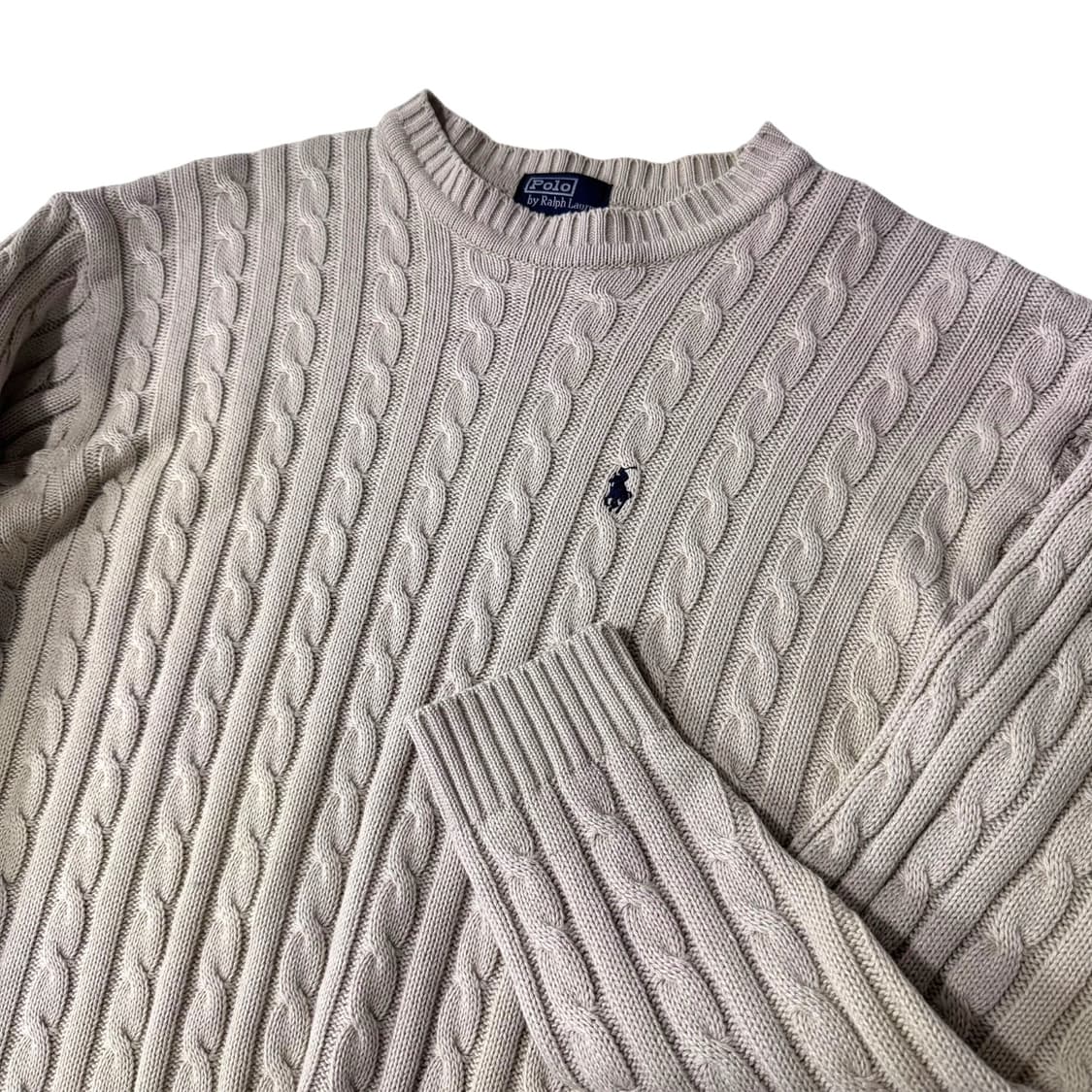 폴로 랄프로렌 오트밀 꽈배기 니트 상품이미지2