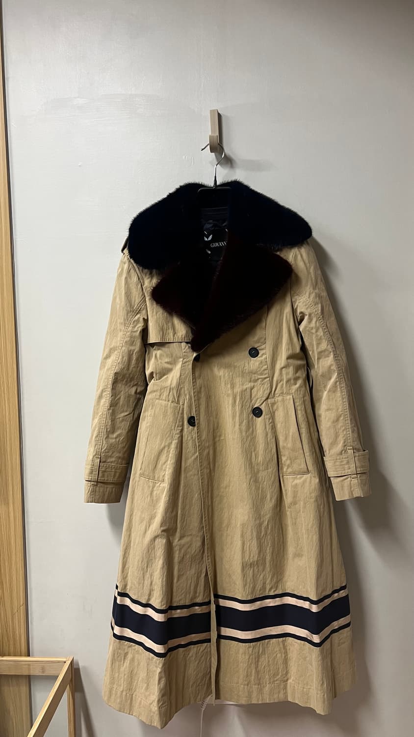 GIOVANNI 밍크카라 트렌치코트 상품이미지4