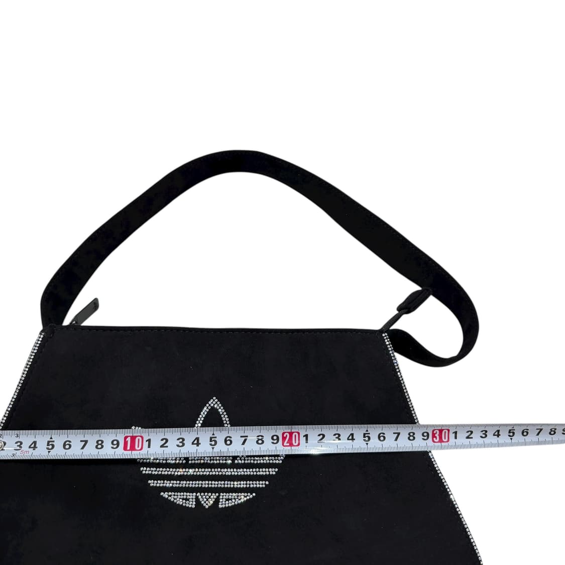 아디다스 라인스톤 페이크 스웨이드 숄더백 가방 블랙 상품이미지7