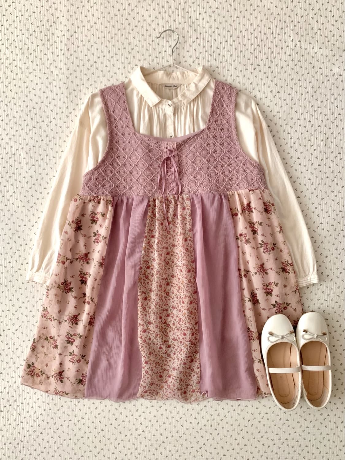 Rosa Cheri 핑크 패치 플라워 나시 상품이미지2