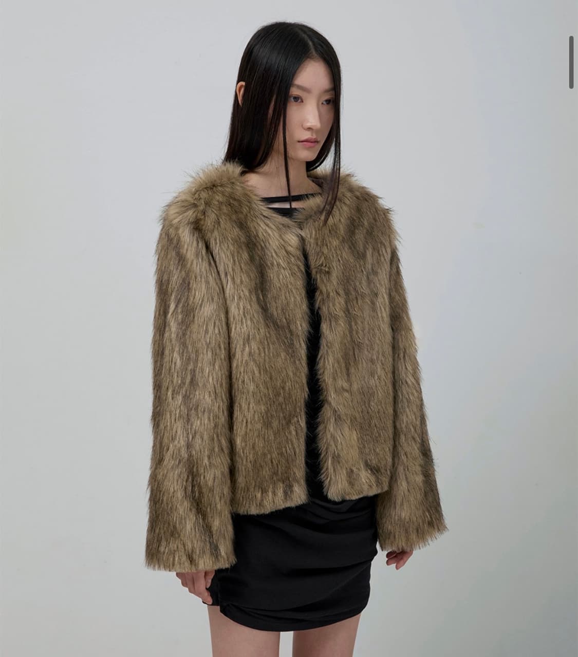 플레어업 퍼자켓 브라운 1사이즈 상품이미지1