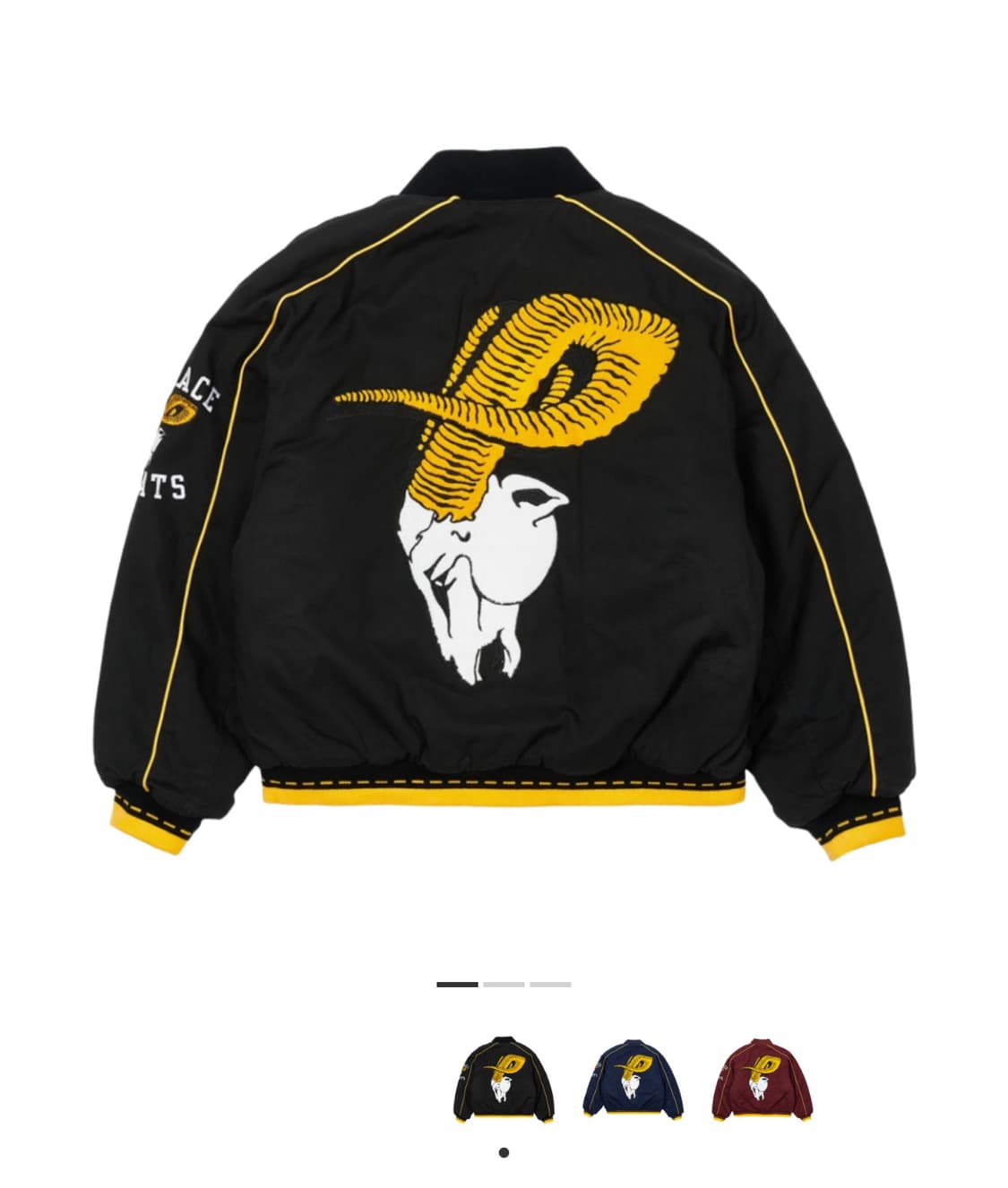 (판매)팔라스 고트 바시티 자켓 블랙 22SS 상품이미지1