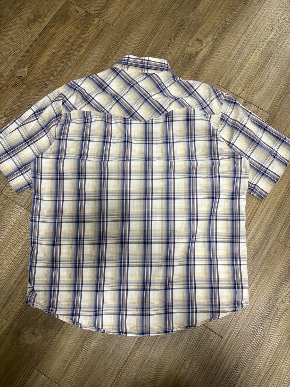 [XL] 00s 랭글러 웨스턴 반팔 체크 셔츠 상품이미지6