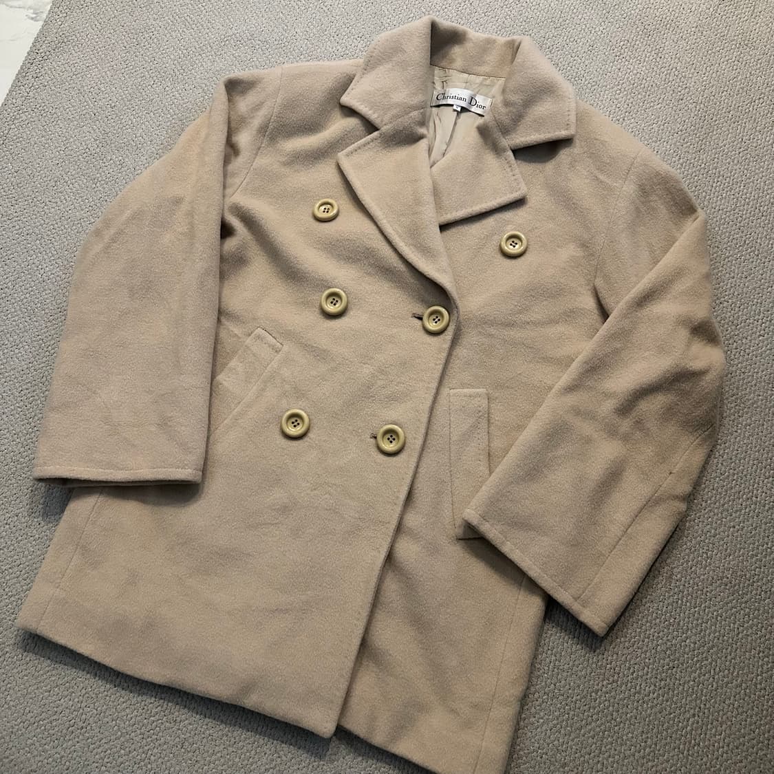 90s 크리스찬 디올 울 더블 코트 상품이미지3