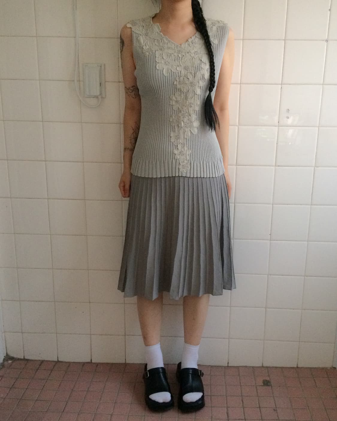 Pleats midi skirt 상품이미지5