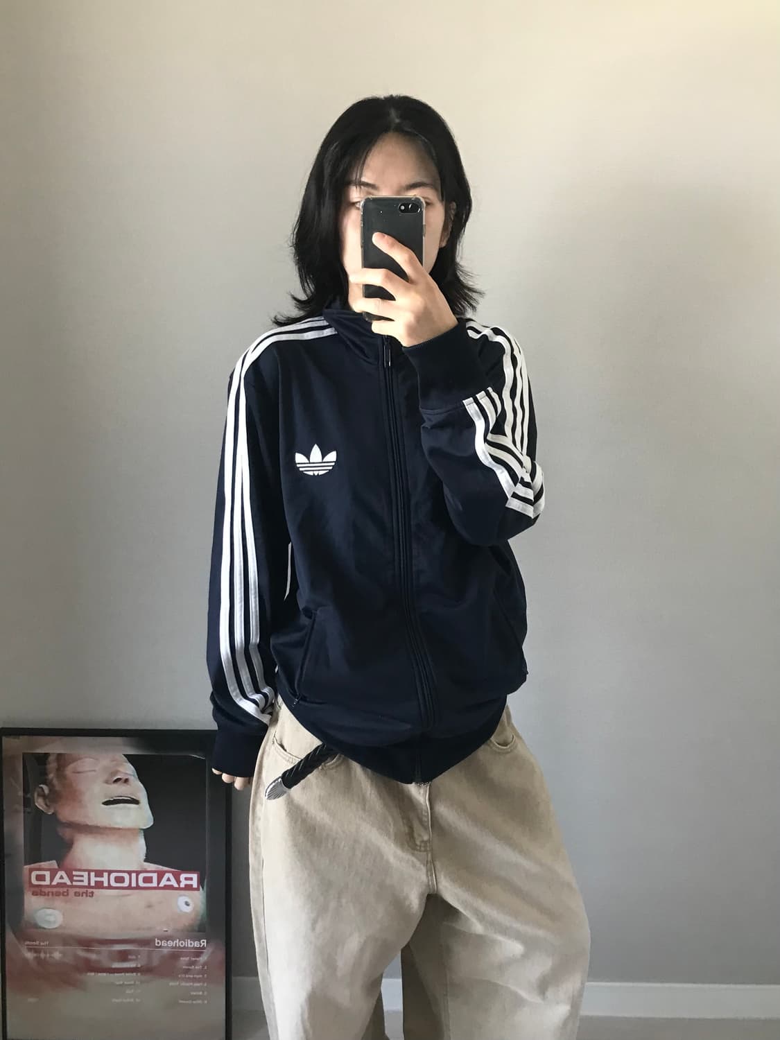 아다다스 구파이어버드 네이비 화이트 트랙탑 져지 상품이미지3