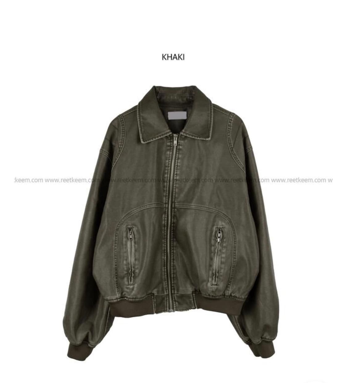릿킴 reetkeem 워시드 가죽 자켓 상품이미지8
