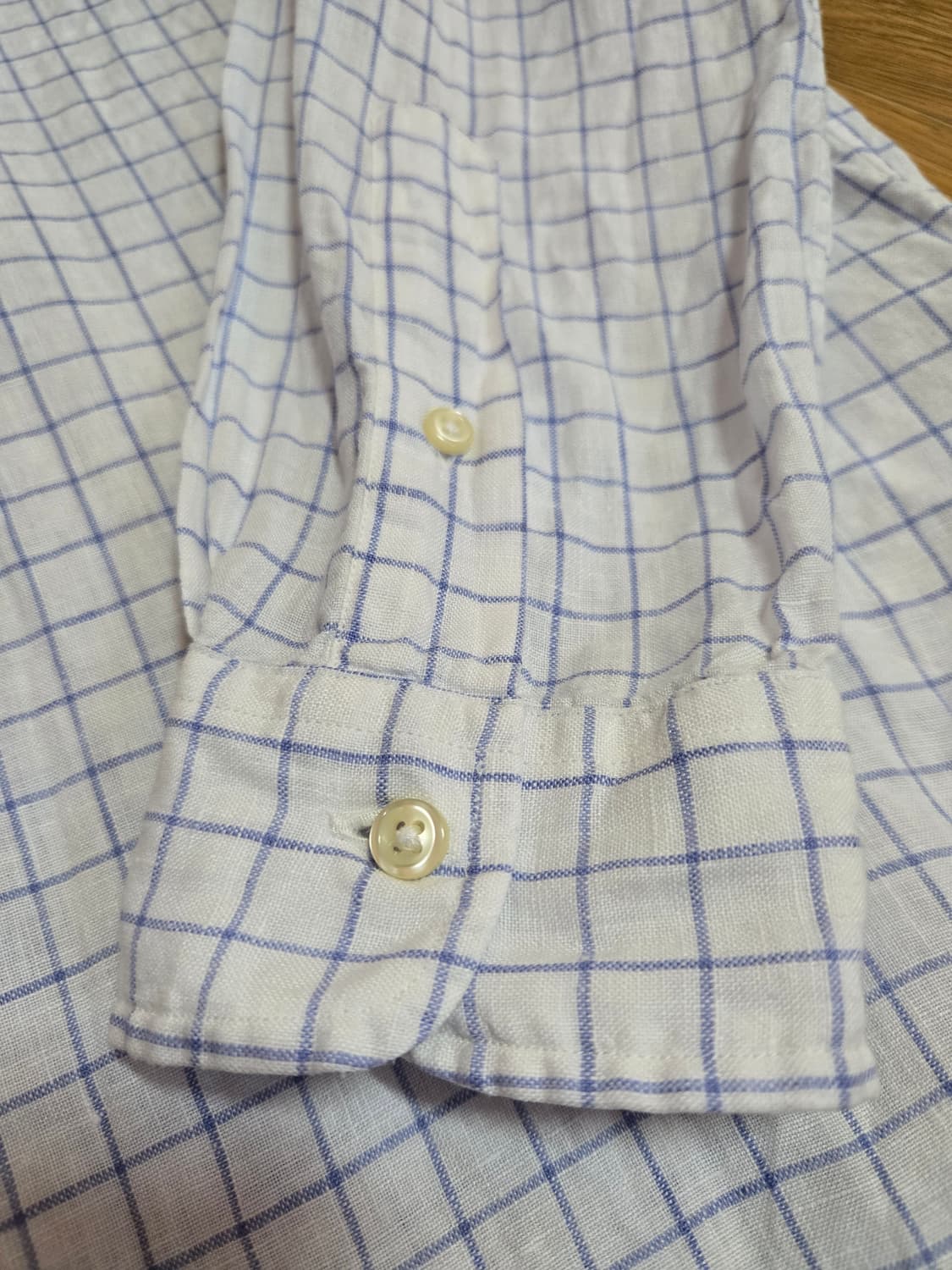 폴로 랄프로렌 남성 체크 린넨 셔츠 상품이미지4