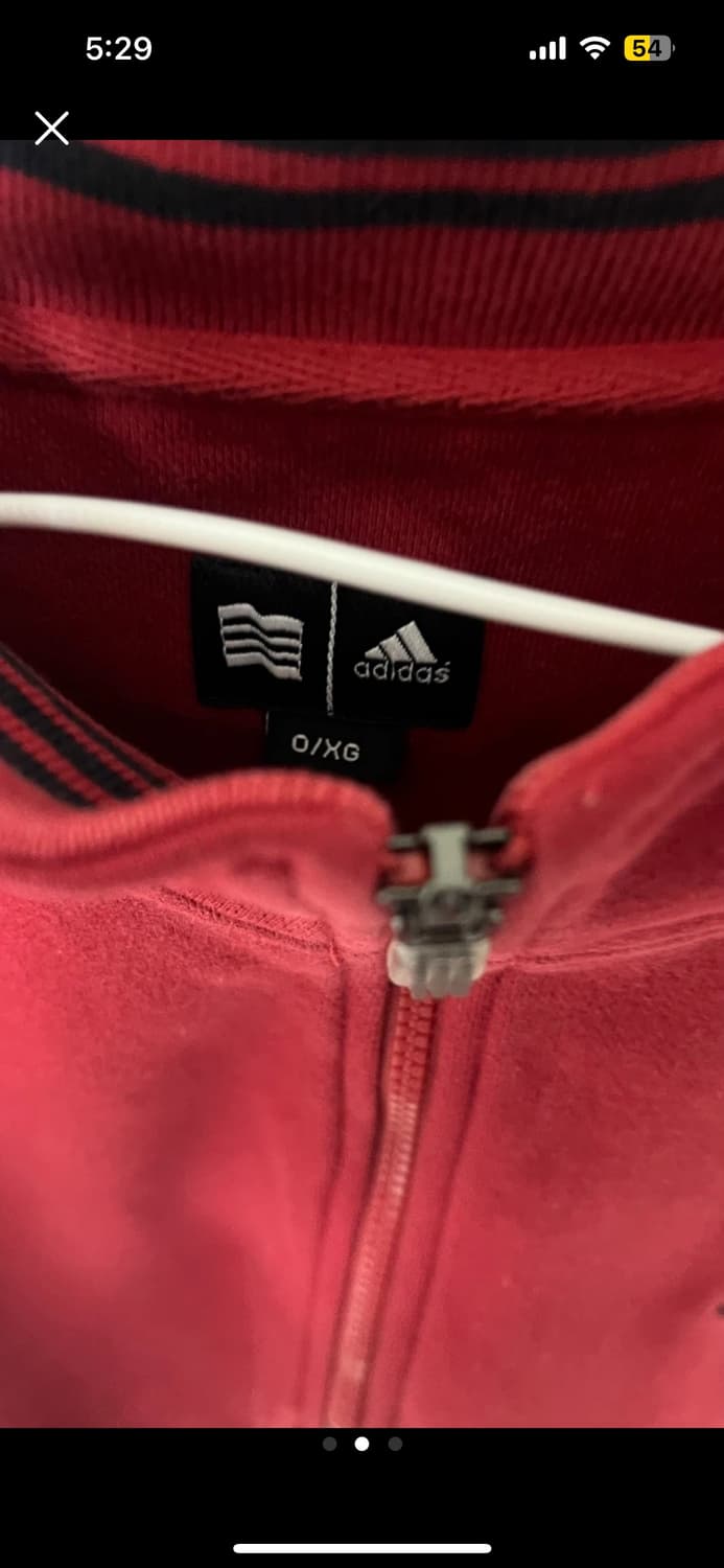 아디다스 재팬 빈티지 하프집 남녀공용 맨투맨 레드 상품이미지2