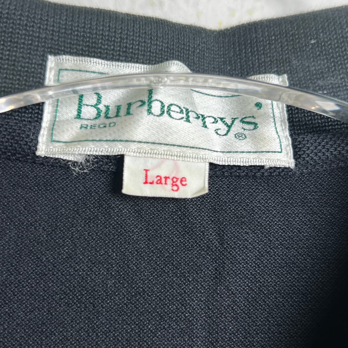 Burberrys 버버리 빈티지 블랙 긴팔 폴로 셔츠 L 상품이미지4