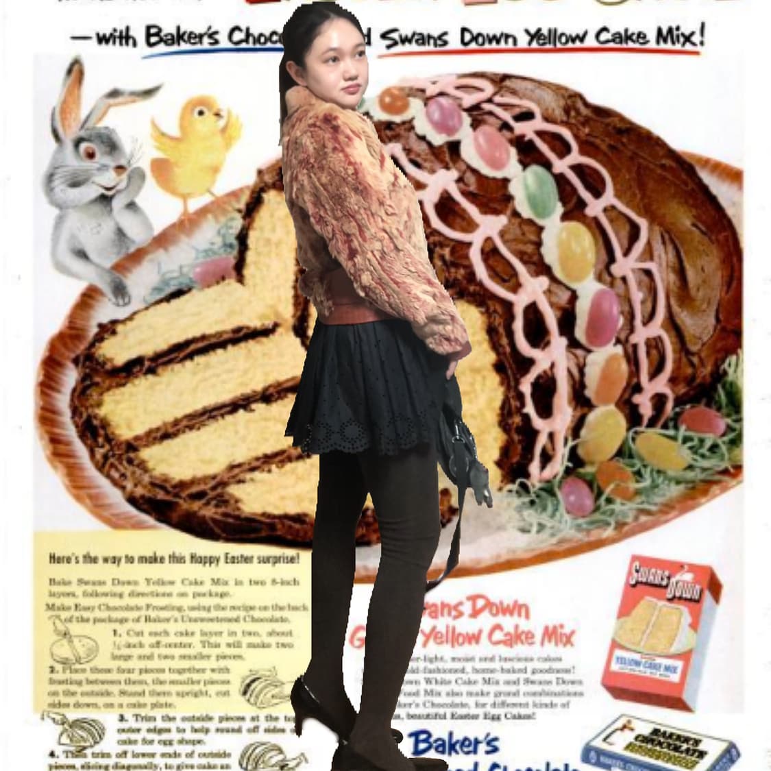 Vintage ❦ Our happy times leather fur jk 상품이미지9